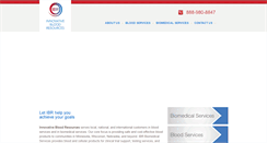 Desktop Screenshot of innovativebloodresources.org