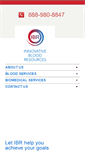 Mobile Screenshot of innovativebloodresources.org